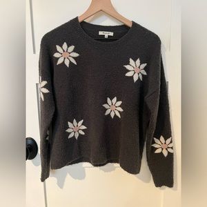 Madewell Green Floral Sweater